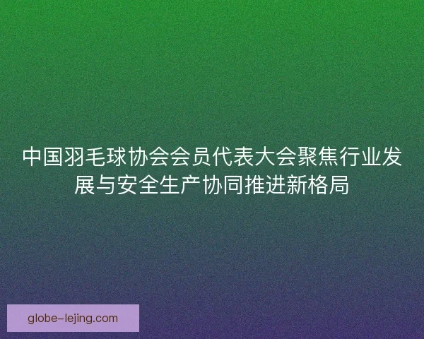 中国羽毛球协会会员代表大会聚焦行业发展与安全生产协同推进新格局